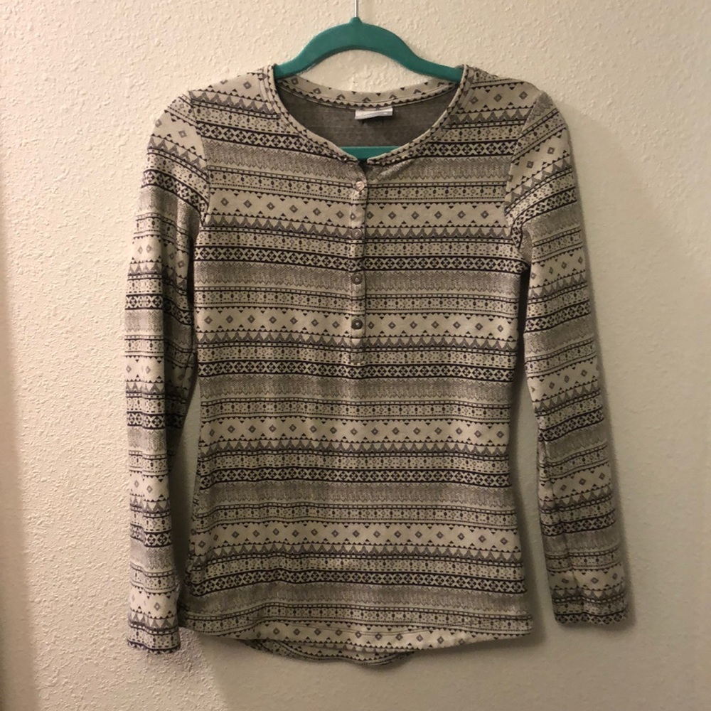 Columbia Fair isle heavy knit Henley